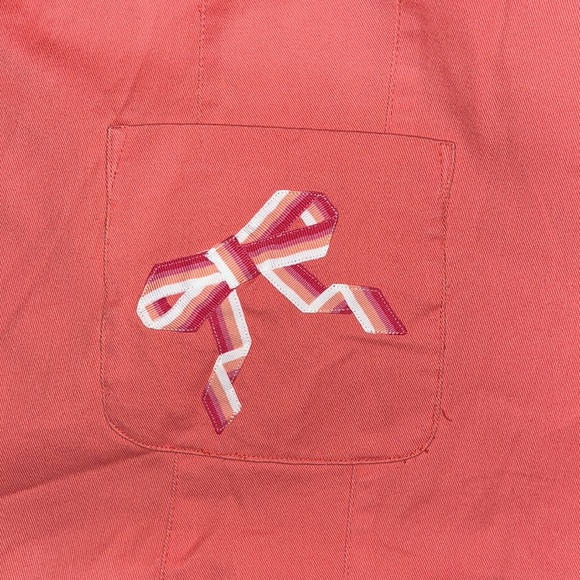 Susan Graver NWT Size 3X Pink - Ribbon Trim Flower Button Blazer Jacket - Picture 6 of 8